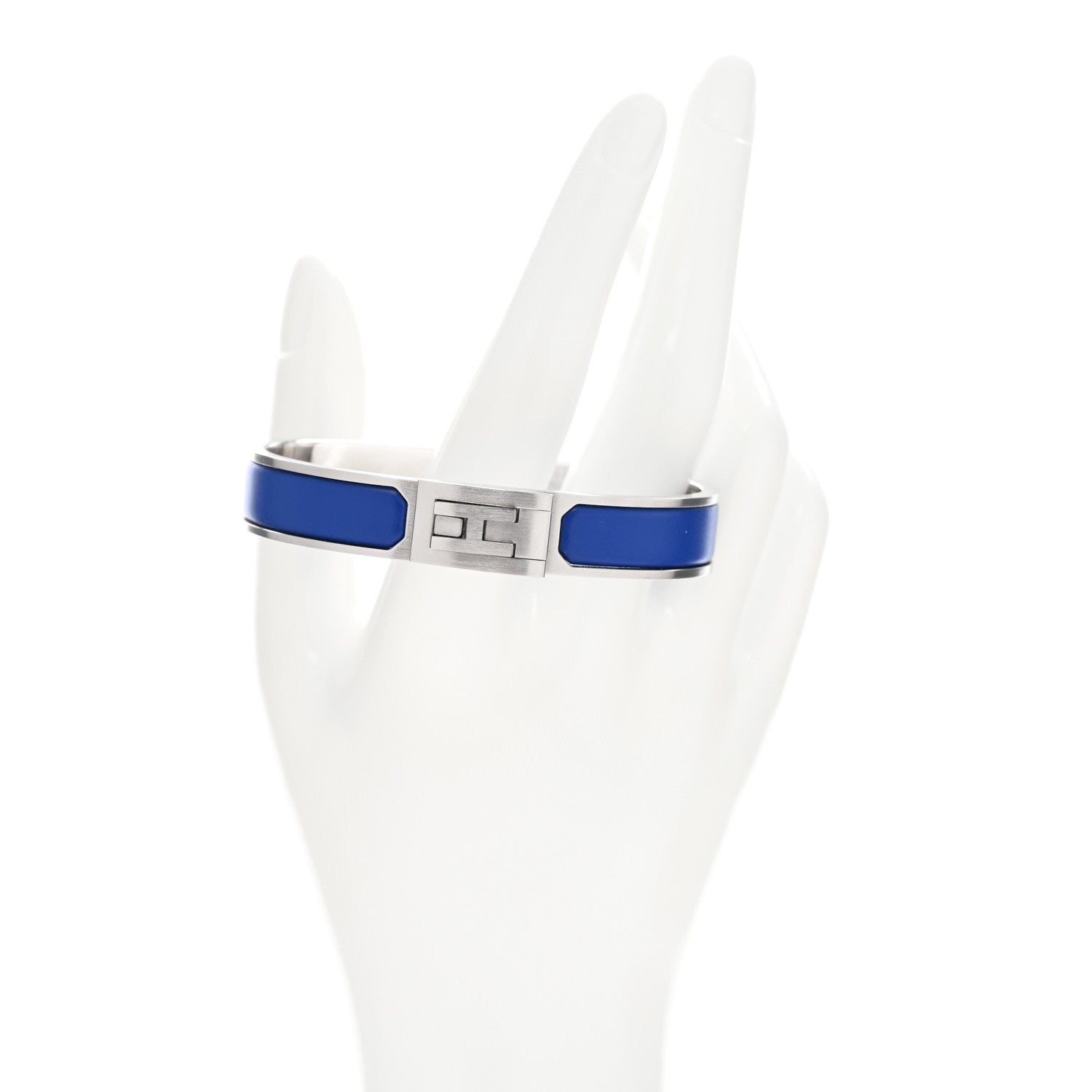 Hermes Matte Enamel Jet Bracelet T5 Bleu Royal 2 of 5