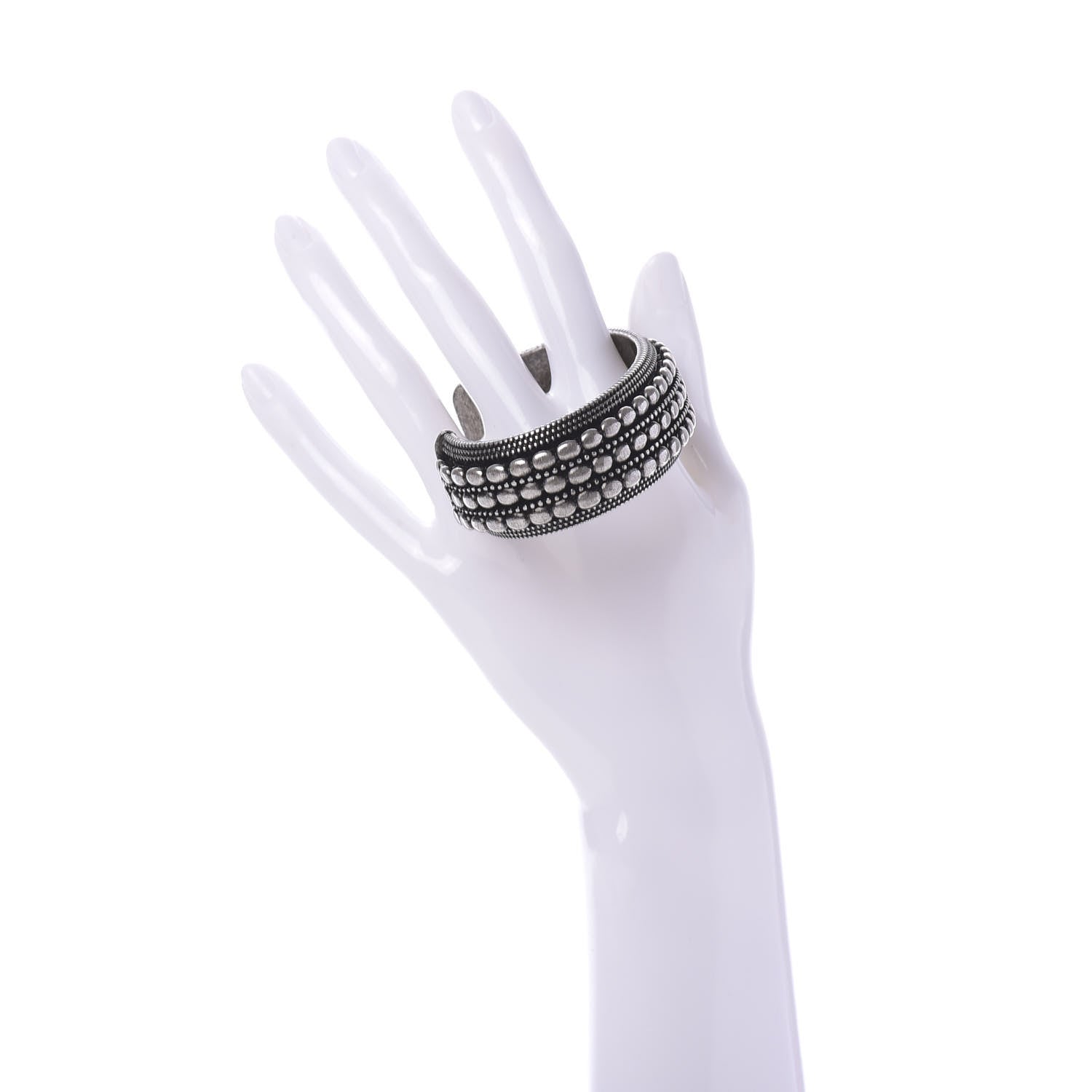 Saint Laurent Brass Marrakech Motif Bracelet Silver 2 of 4