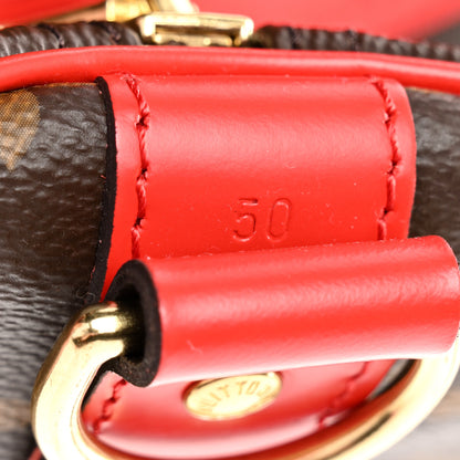 Louis Vuitton Calfskin Monogram Keepall Bandouliere 50 Coquelicot 5 of 9