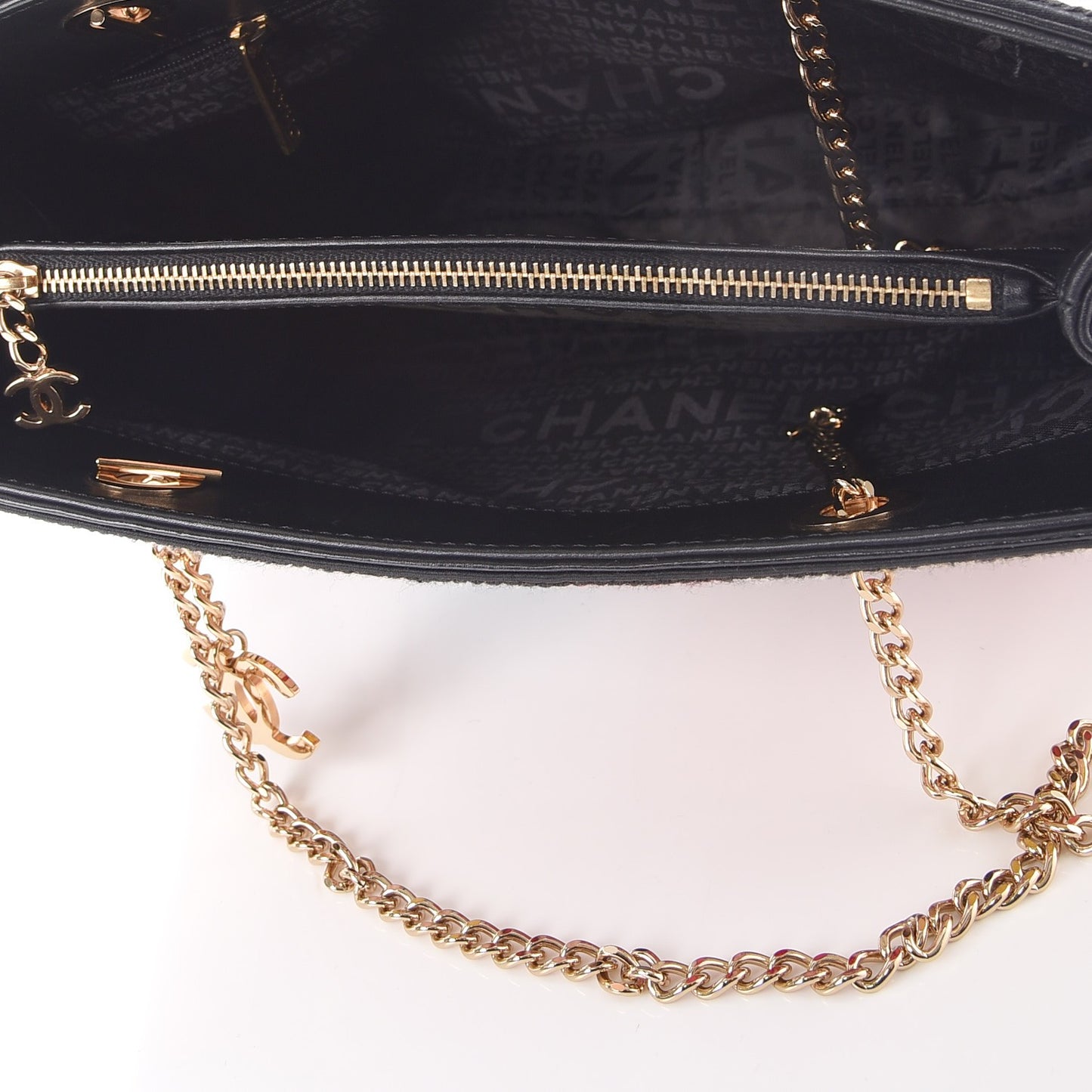Needlepoint Precious Symbols Shoulder Bag Black