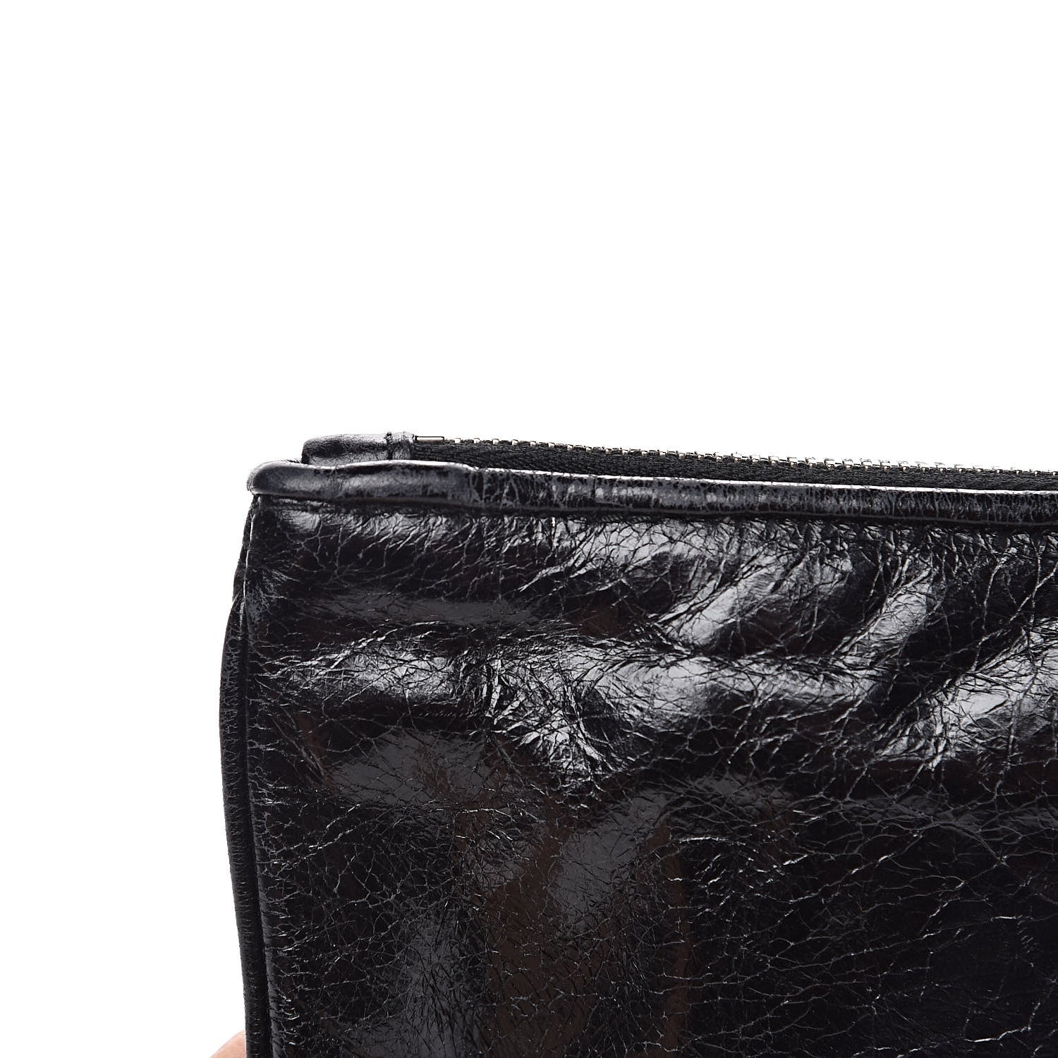 Miu Miu Nappa Lux Rabbit Fur Pouch Black 9 of 11