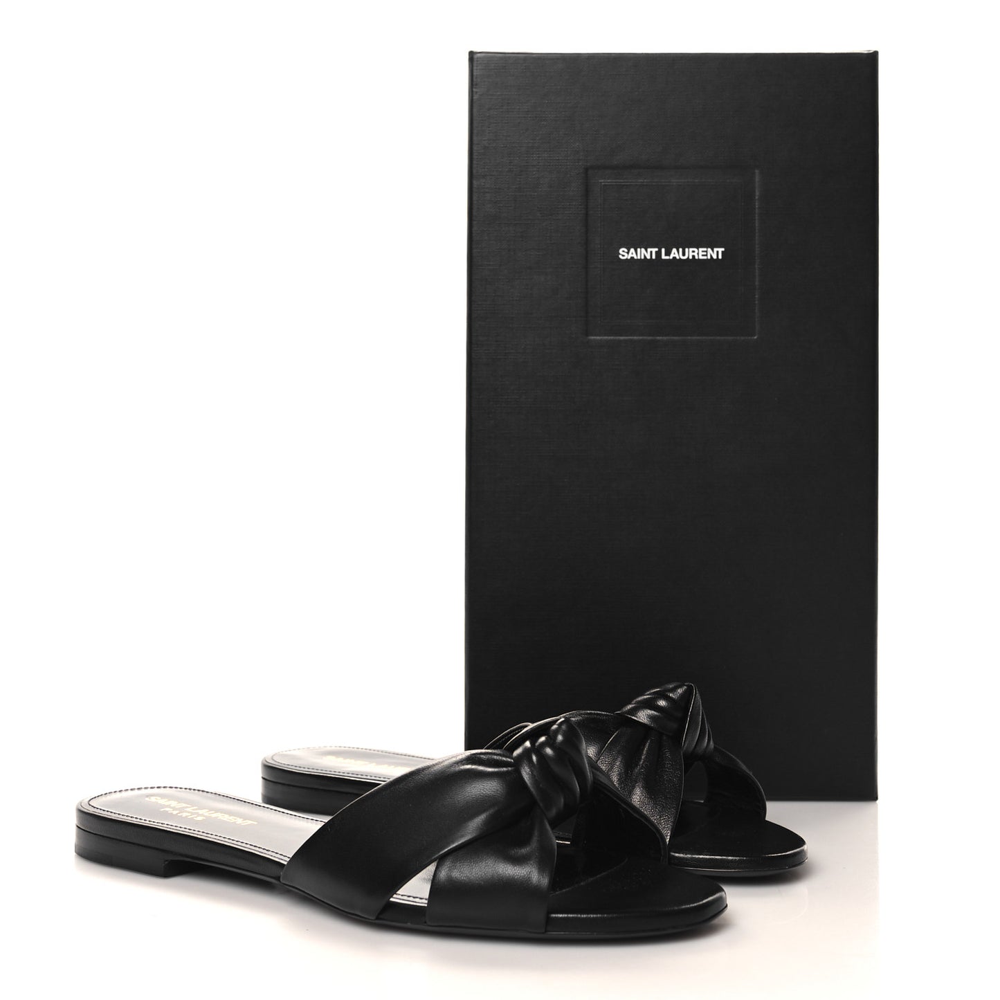 Incrociato Muriel Bianca Slide Sandals 37.5 Black