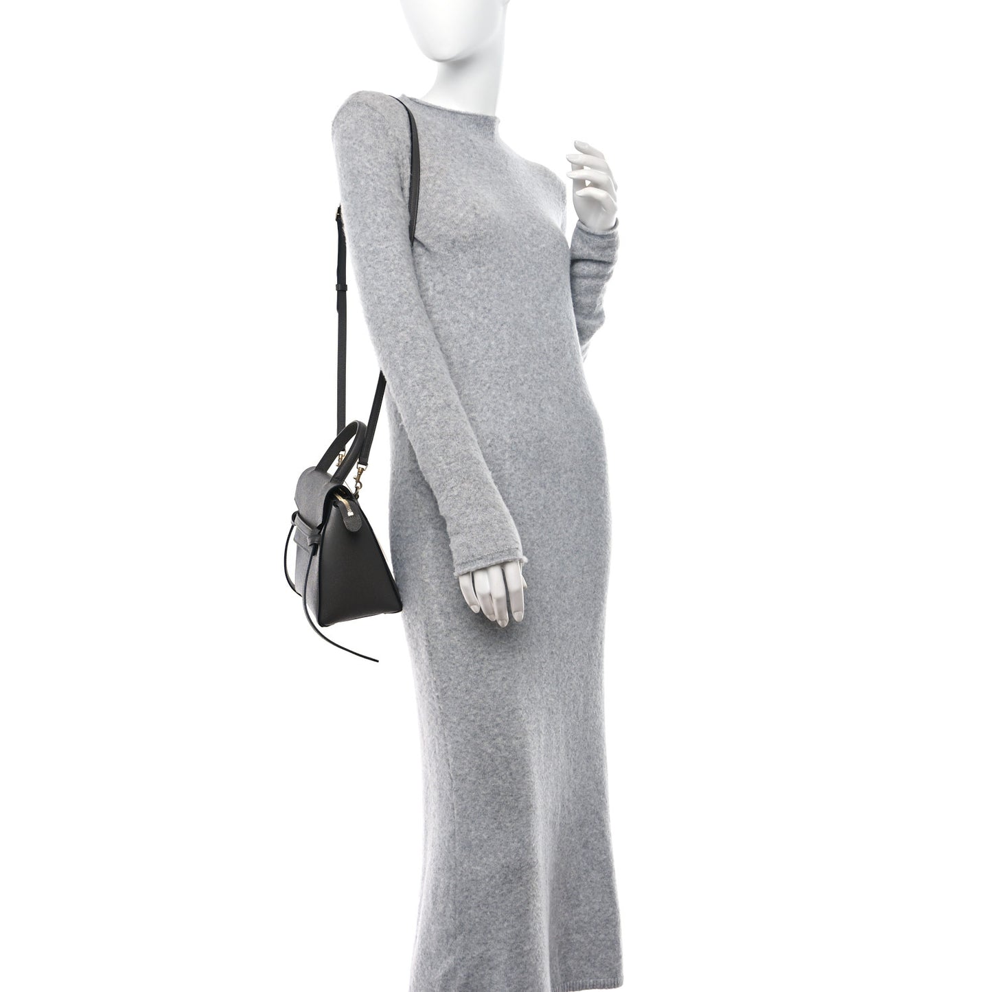 Grained Calfskin Nano Belt Bag Grey