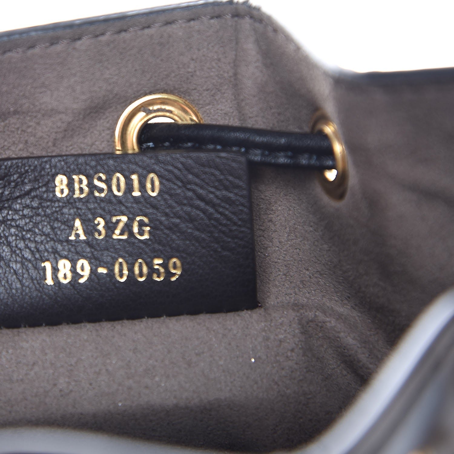 Fendi Vitello Liberty F is Fendi Bi-Color FF 1974 Embossed Mini Mon Tresor Bucket Bag Maya Black 7 of 8