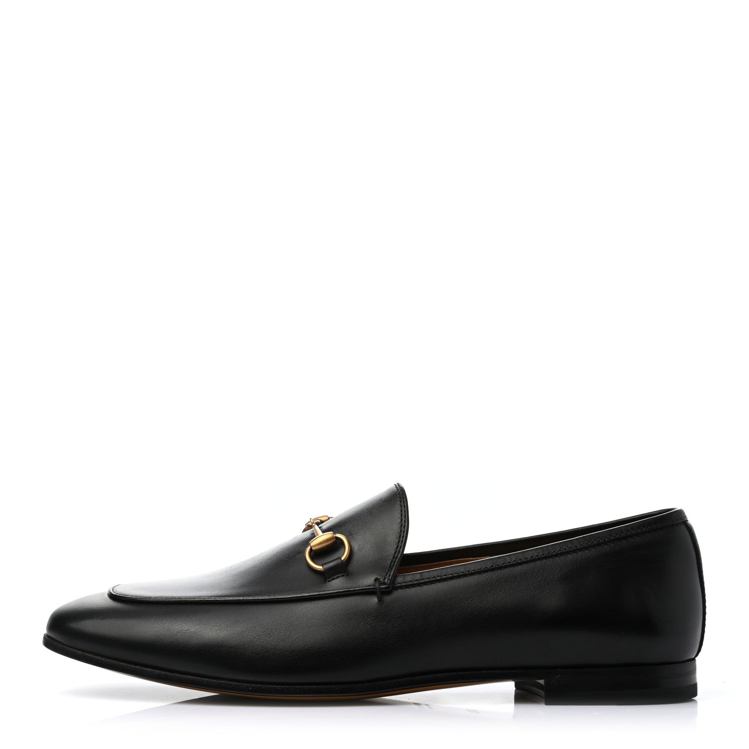 Gucci Calfskin Womens Jordaan Loafers 39.5 Black 1 of 7