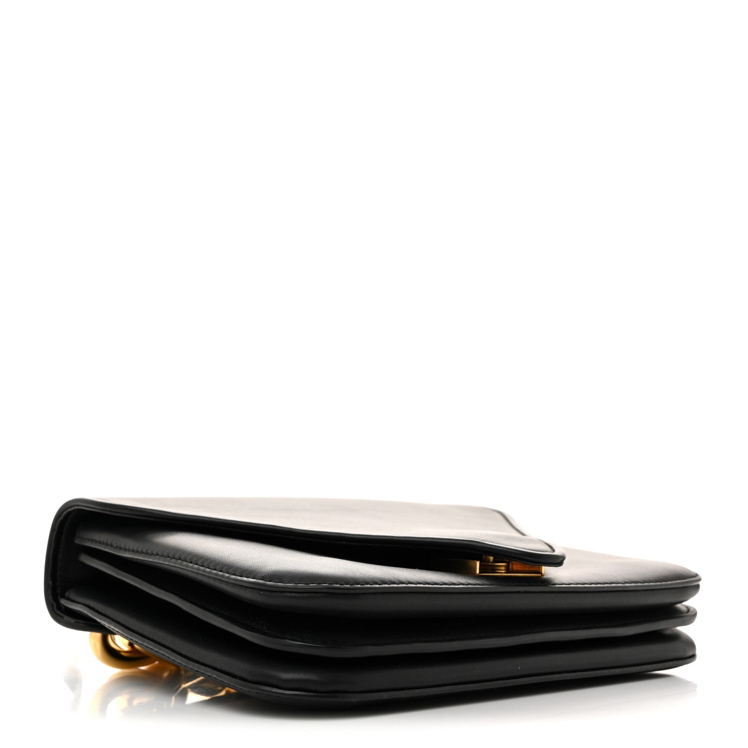 Bottega Veneta Calfskin Mount Envelope Bag Black 4 of 11