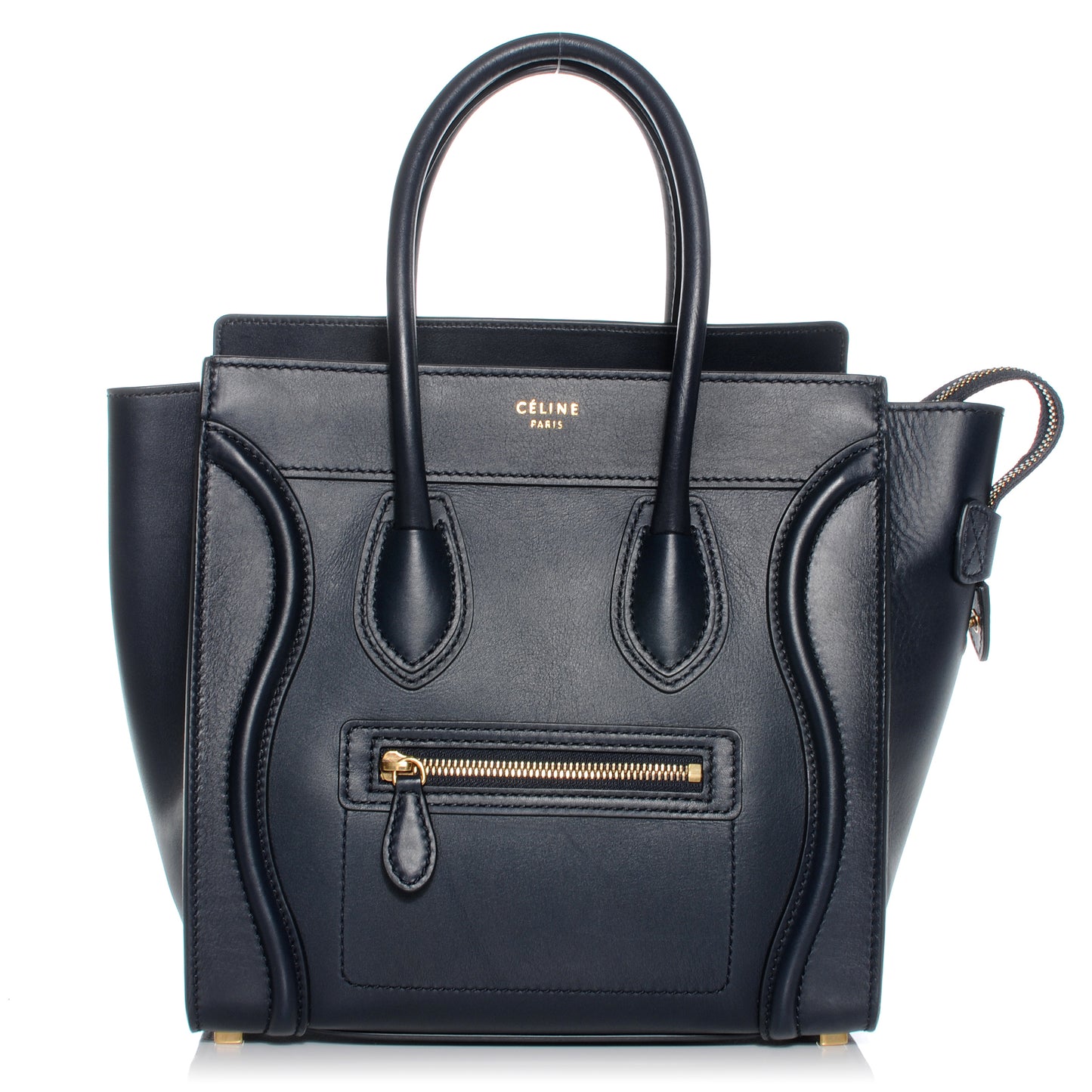 Smooth Calfskin Micro Luggage Navy Blue