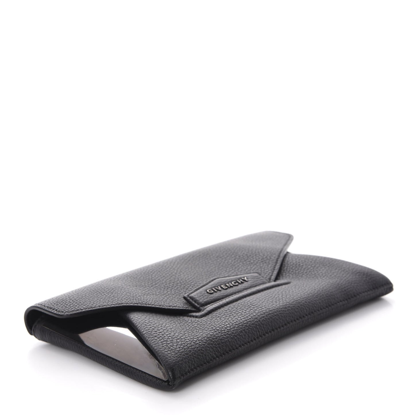 Sugar Goatskin Small Antigona Envelope Clutch Black