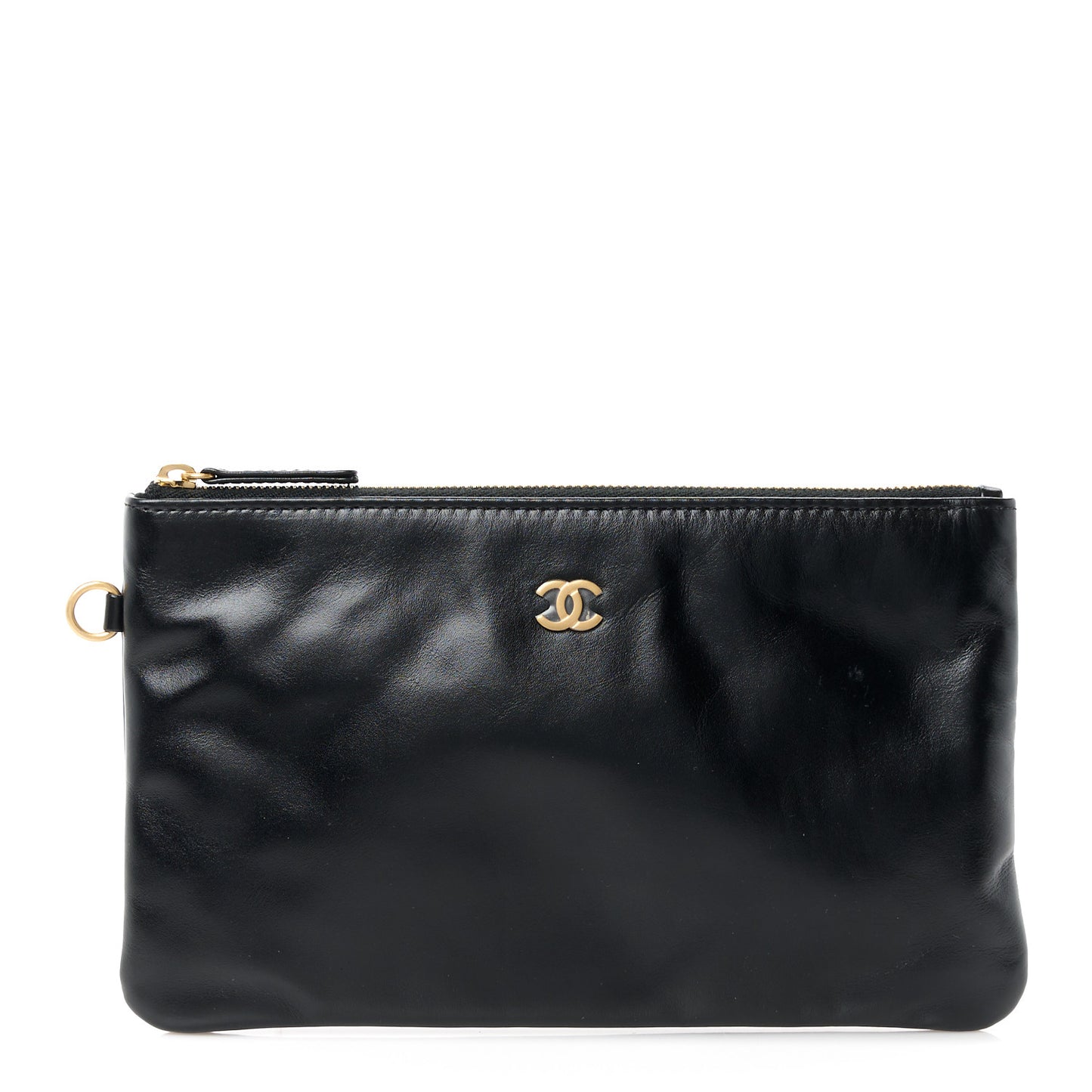 Shiny Calfskin 22 Removable Pouch Black