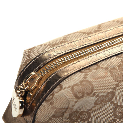 Gucci Monogram Small Cosmetic Case Metallic Bronze 17 of 19