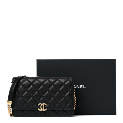 Chanel Caviar Quilted Bracelet On Chain Wallet On Chain WOC Black 10 of 10