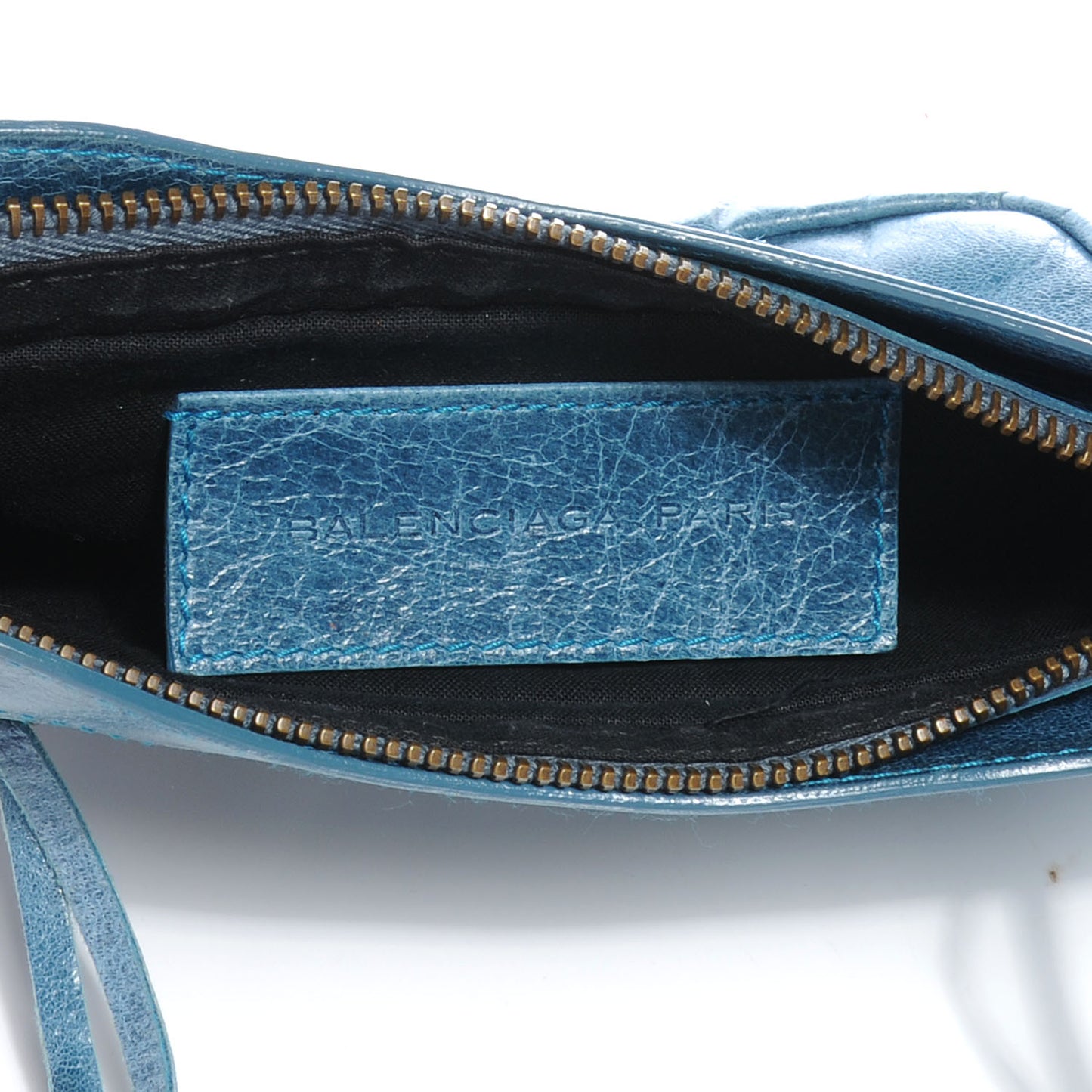 Chevre Porte Toilette Makeup Clutch Turquoise