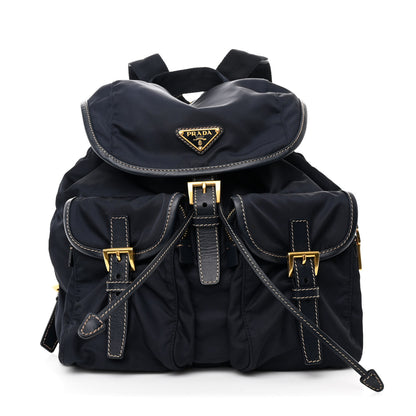 Prada Tessuto Nylon Saffiano Vela Backpack Bleu 1 of 11