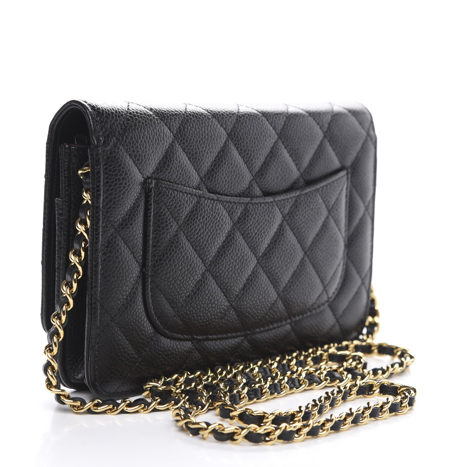 Chanel Caviar Quilted Wallet On Chain WOC Black 2 of 10