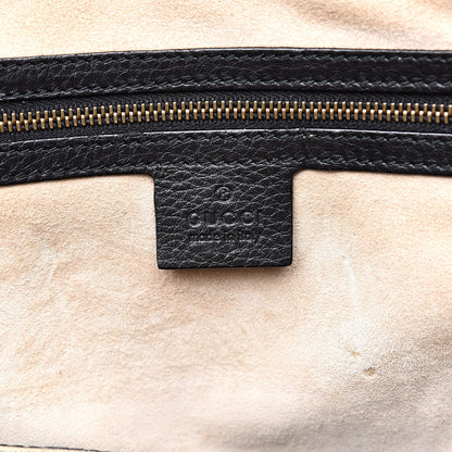 Gucci Pebbled Calfskin Medium 1973 Top Handle Satchel Black 6 of 19