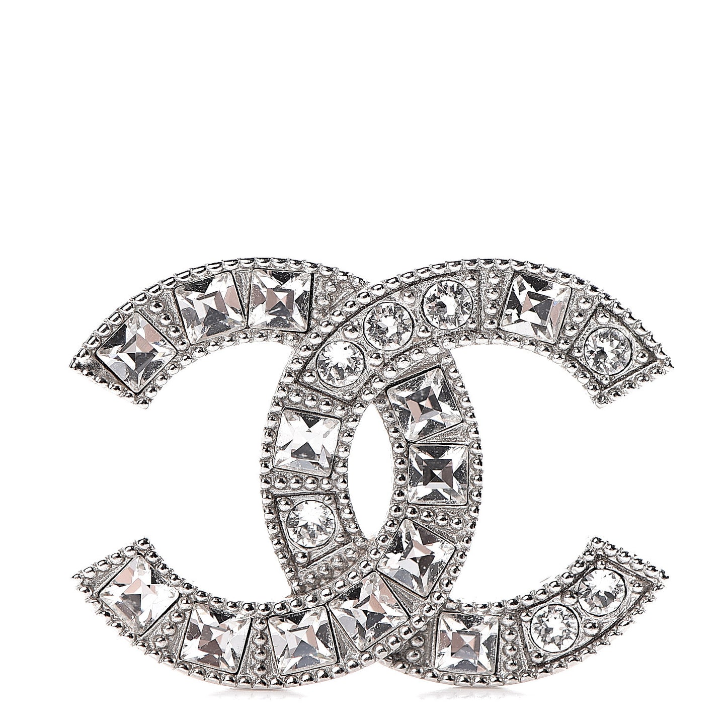 Crystal CC Brooch Silver