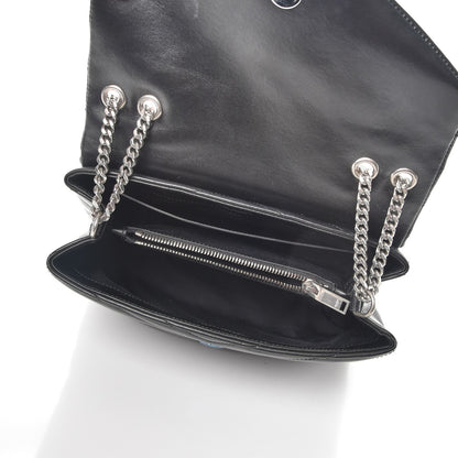 Saint Laurent Calfskin Y Quilted Monogram Small Loulou Chain Satchel Black 6 of 8