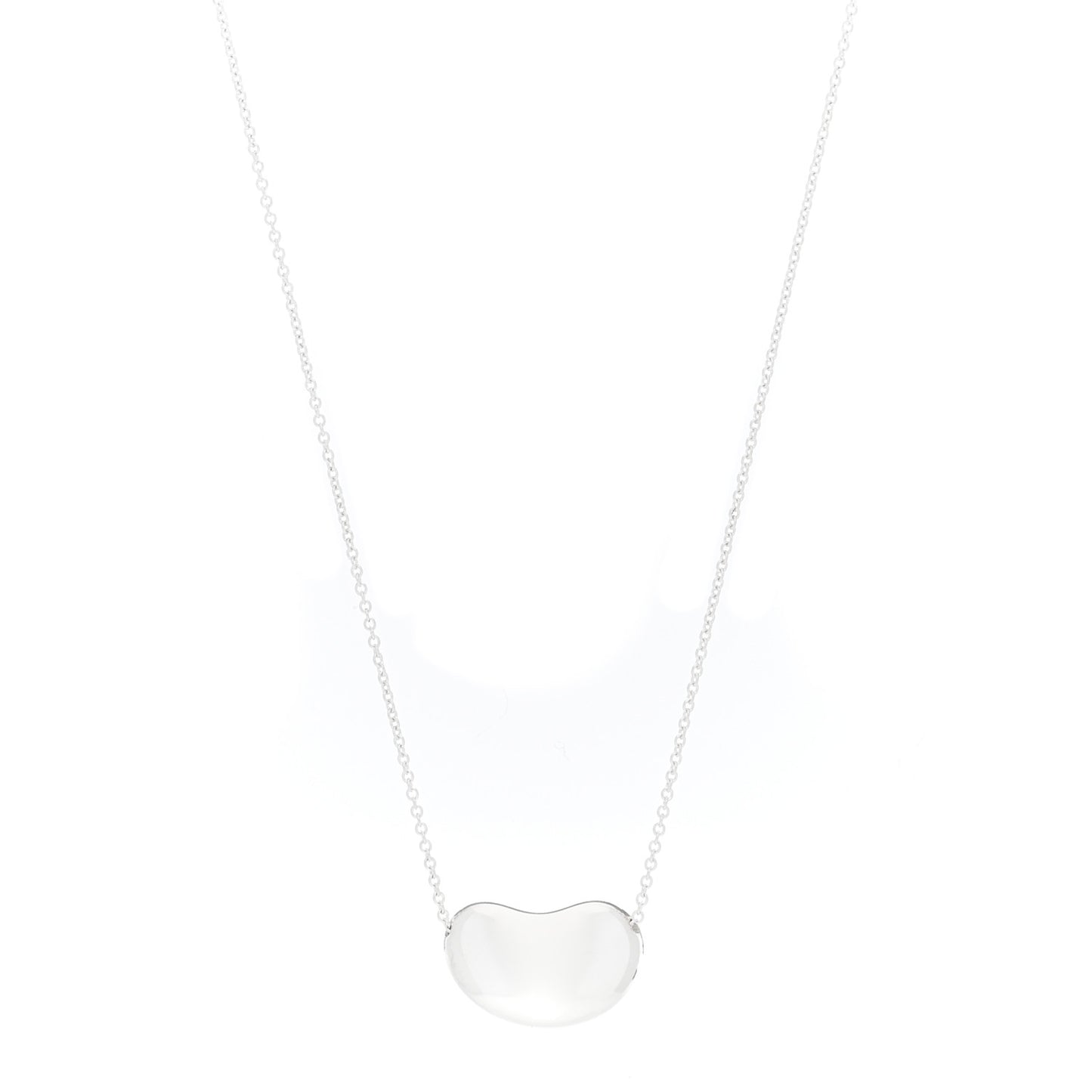 Sterling Silver 18mm Elsa Peretti Bean Pendant Necklace