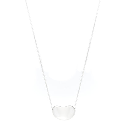 Tiffany Sterling Silver 18mm Elsa Peretti Bean Pendant Necklace 1 of 3