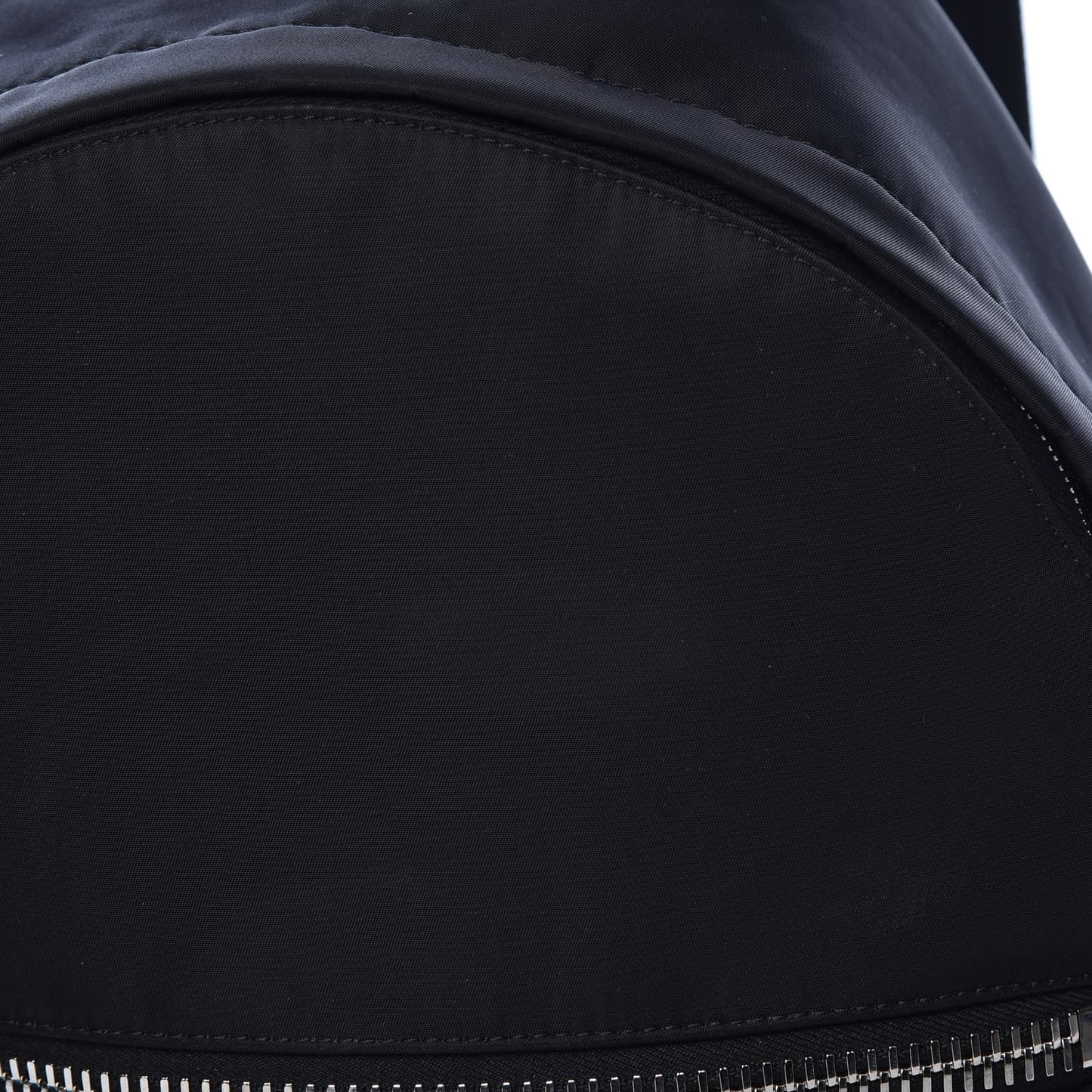 Nylon Shearling Block Letter Backpack Black