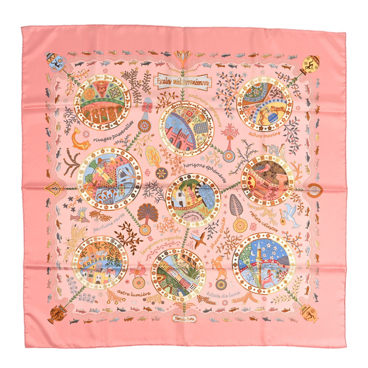 Silk Escales Méditerranéennes Scarf 90