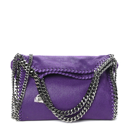 Stella McCartney Shaggy Deer Mini Falabella Fold Over Tote Bright Purple 1 of 9