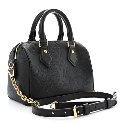 Louis Vuitton Empreinte Monogram Giant Speedy Bandouliere 20 Black 3 of 12