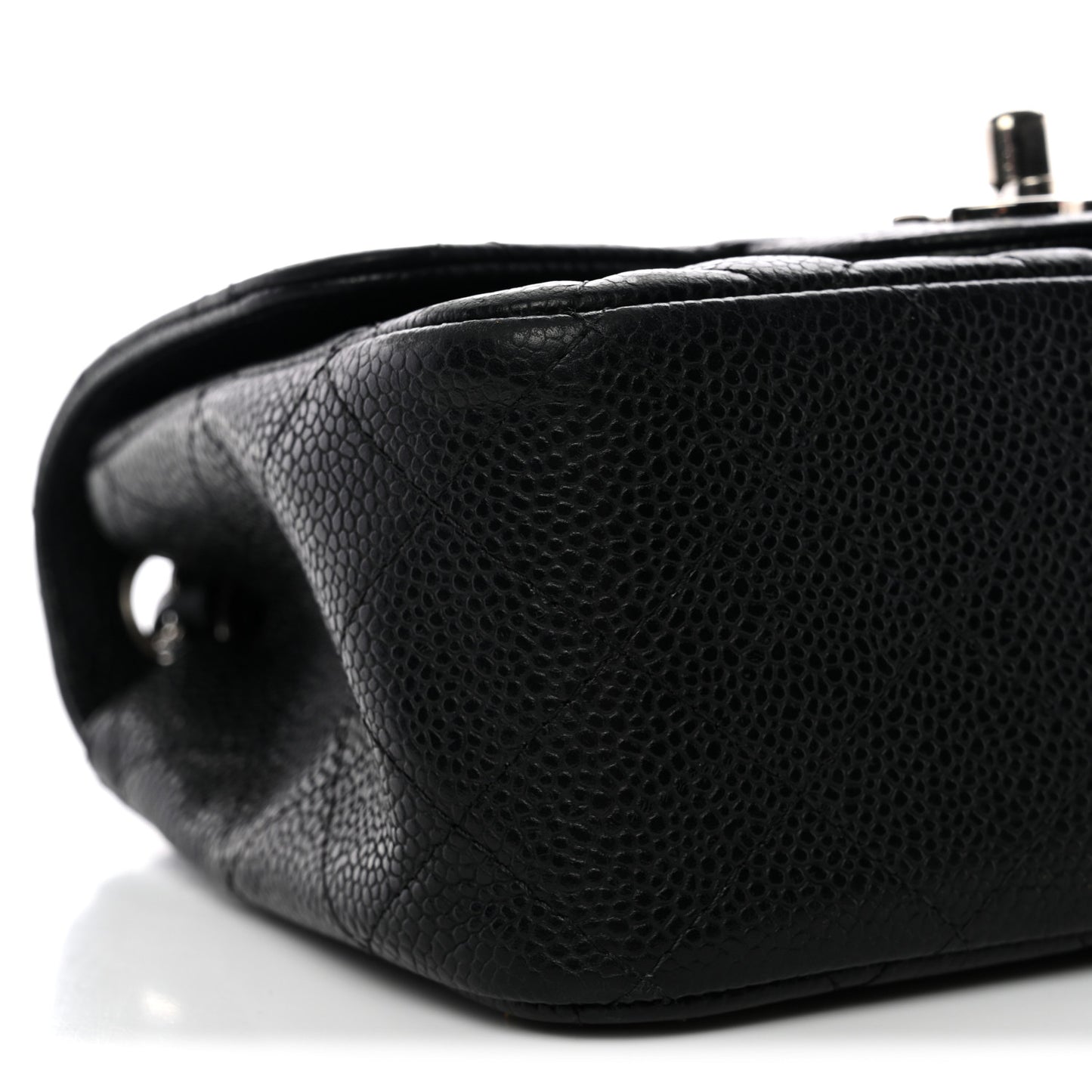 Caviar Quilted Mini Square Flap Black