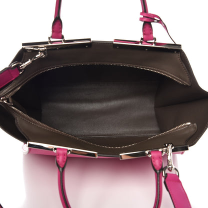 Fendi Vitello Dolce Shiny Nappa Petite 3Jours Tote Magenta Carbone 6 of 8