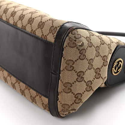 Gucci Monogram Small Scarlett Studded Interlocking G Hobo Dark Brown 10 of 14