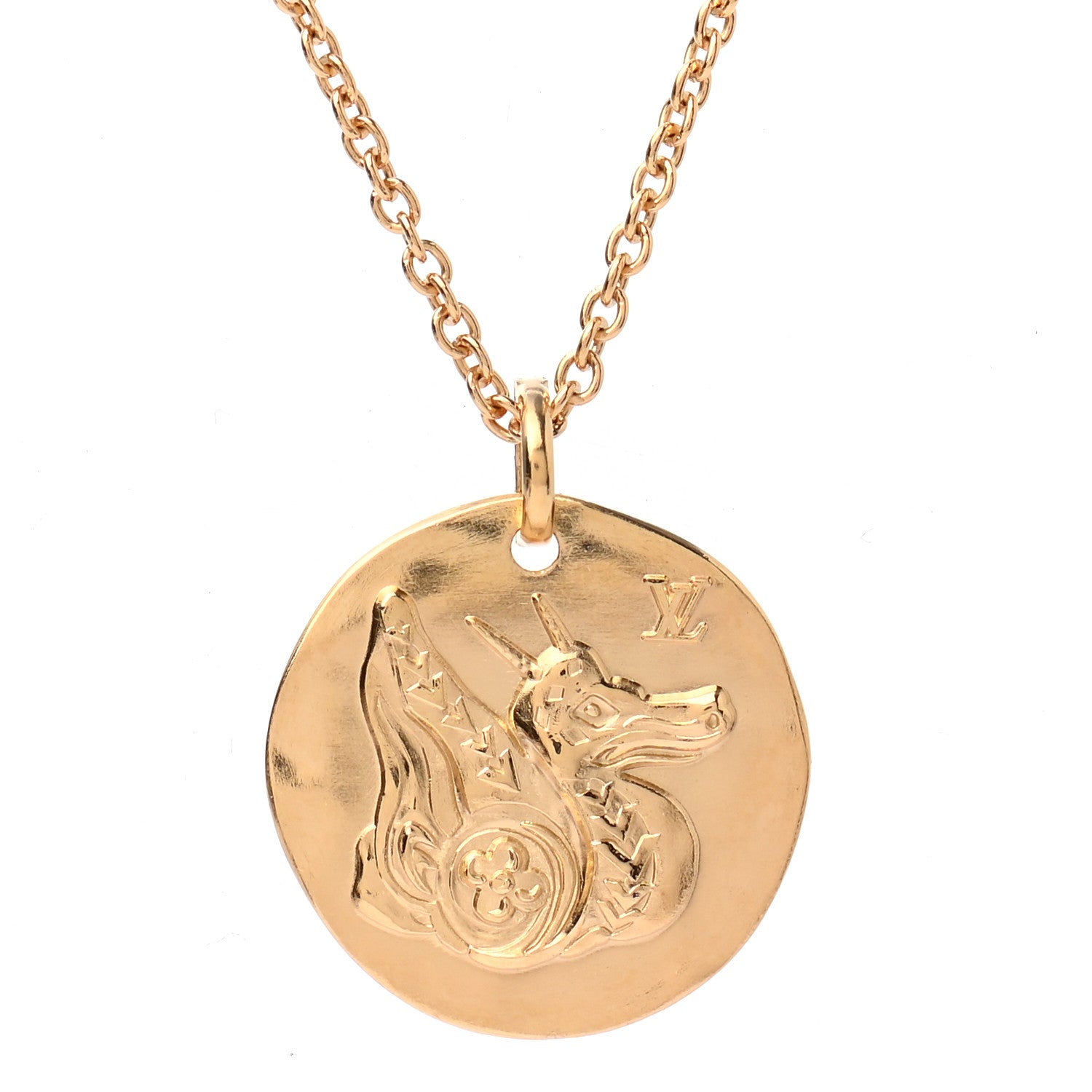 Louis Vuitton In The Sky Zodiac Necklace Gold 4 of 7
