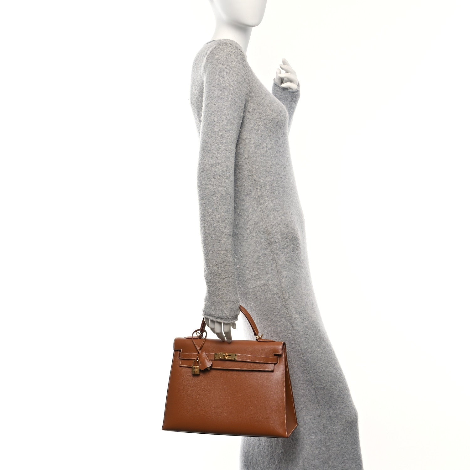 Hermes Courchevel Kelly Sellier 32 Gold 2 of 12