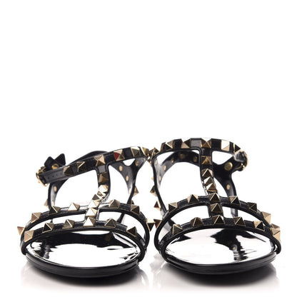Valentino Garavani PVC Jelly Rockstud Caged Sandals 36 Black 2 of 7