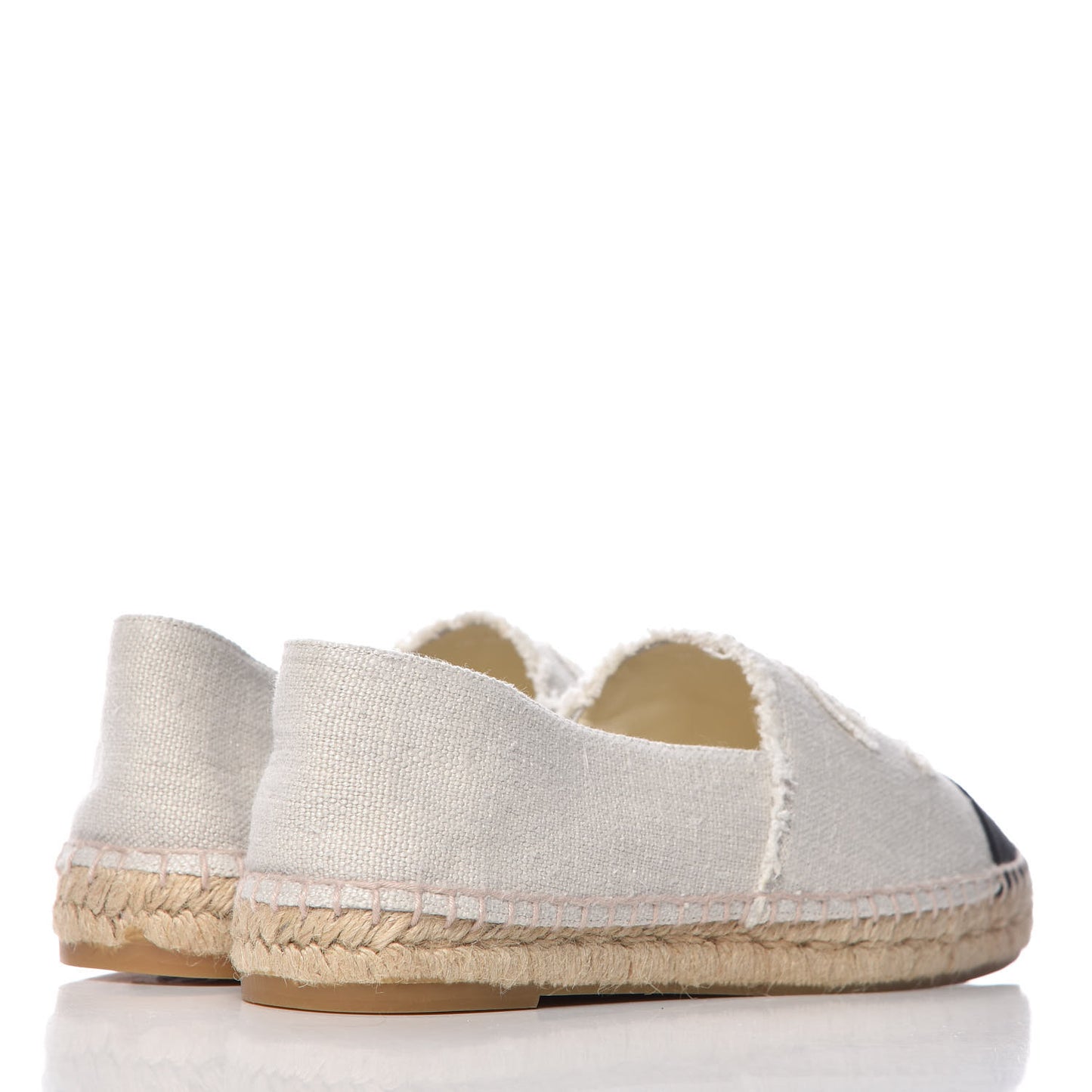 Linen CC Espadrilles 42 White Black