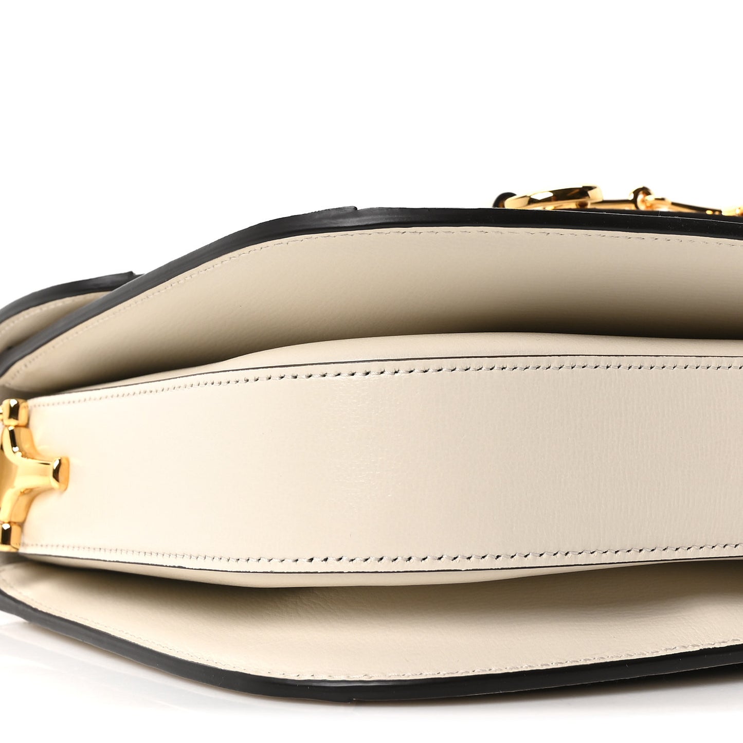 GG Supreme Monogram Horsebit 1955 Shoulder Bag Beige Mystic White