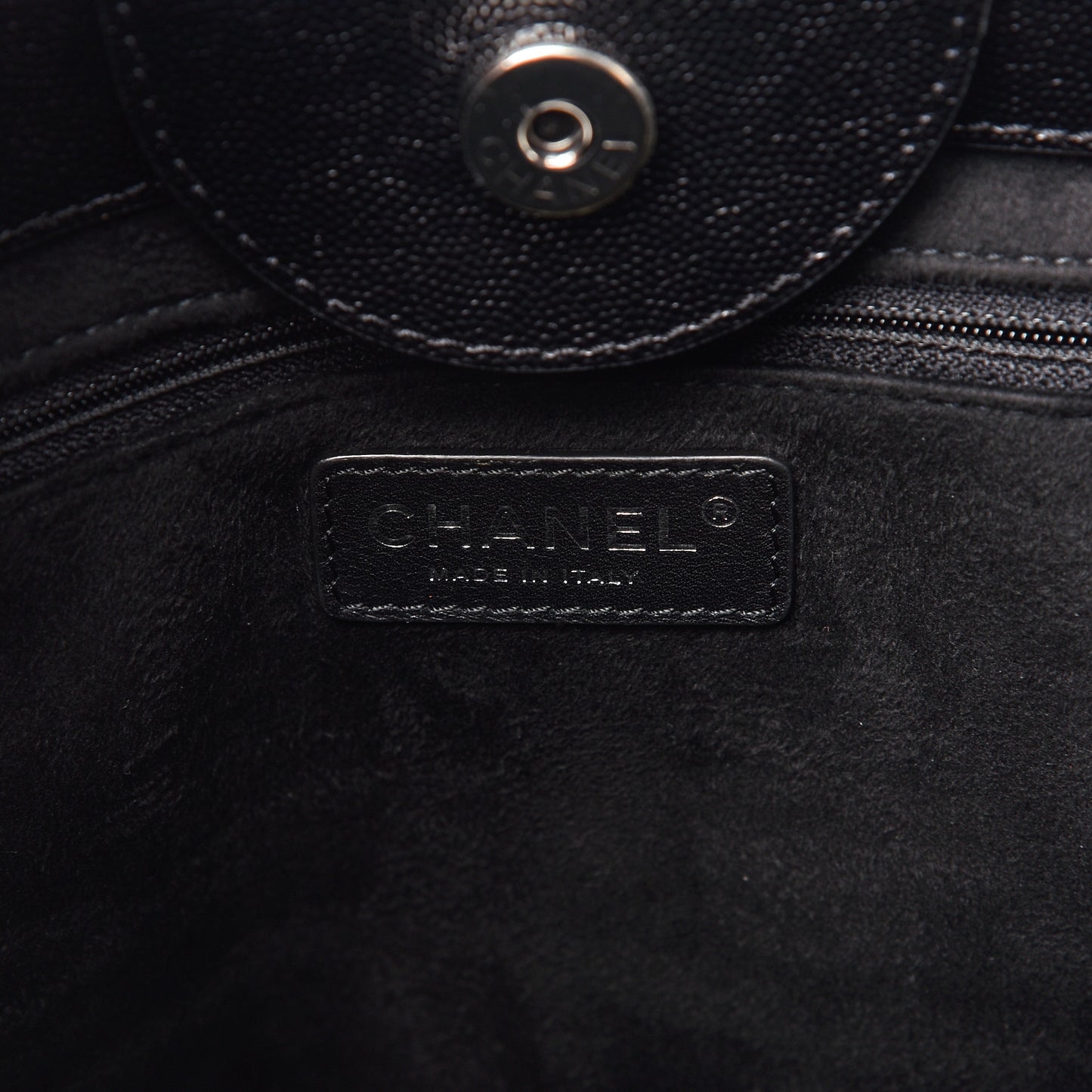 Caviar Small Studded Deauville Tote Black