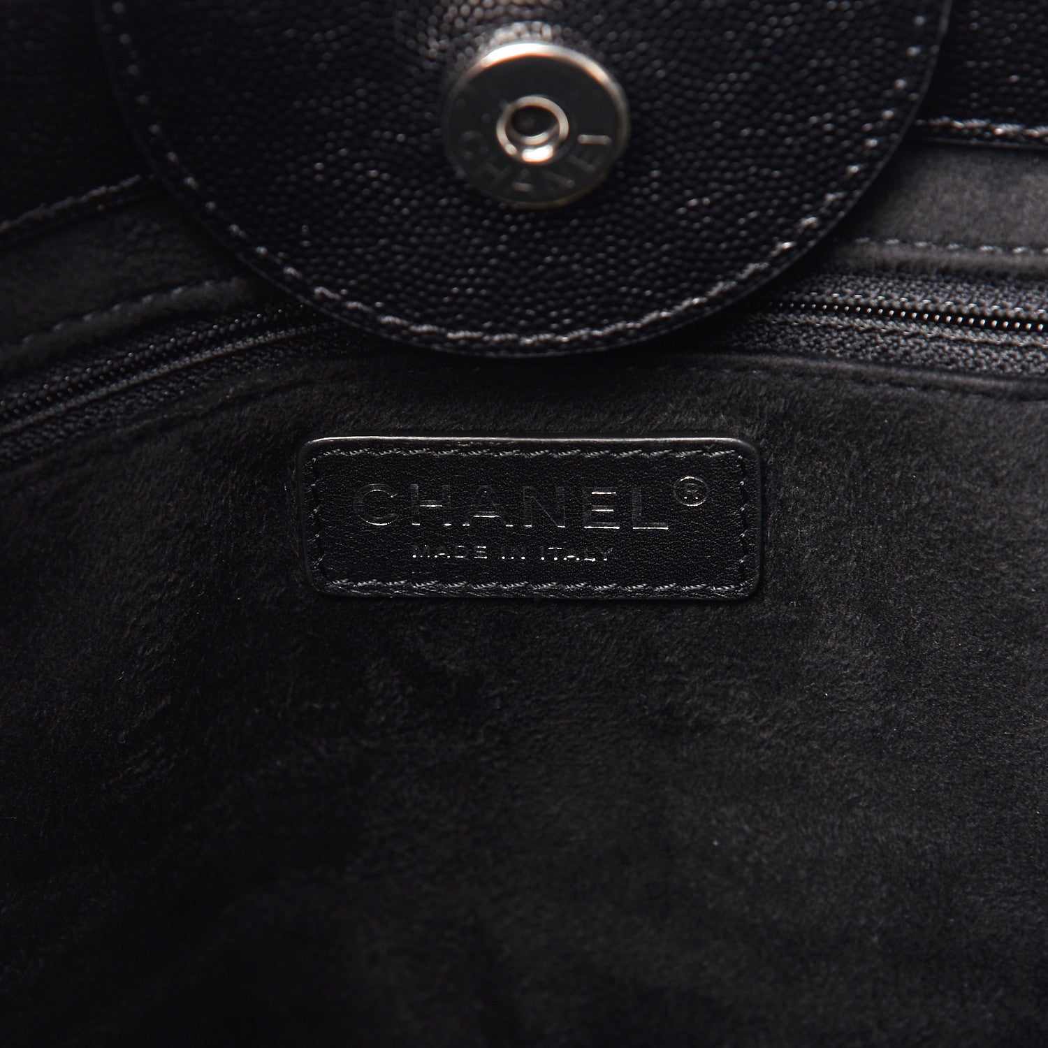 Chanel Caviar Small Studded Deauville Tote Black 8 of 9