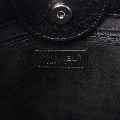 Chanel Caviar Small Studded Deauville Tote Black 8 of 9
