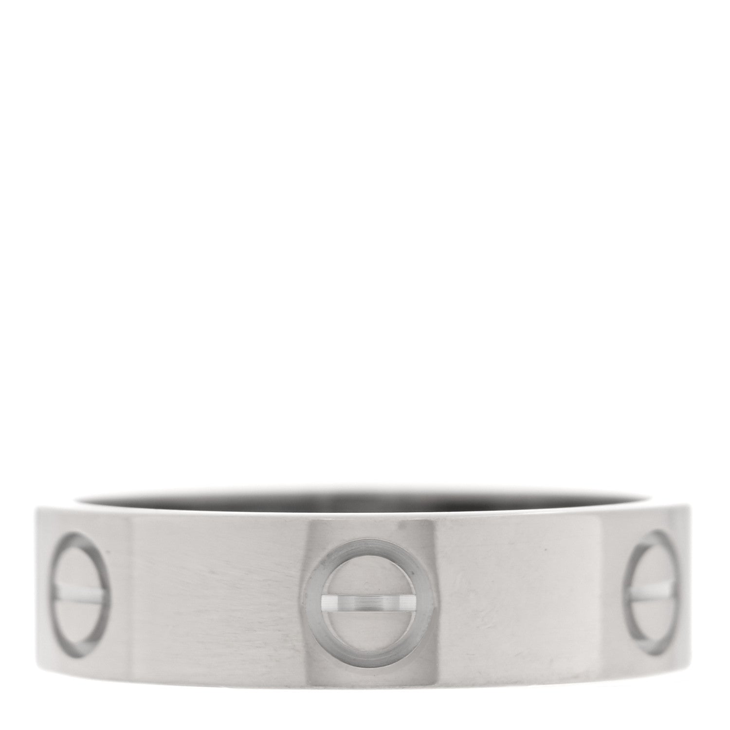Cartier 18K White Gold 5.5mm LOVE Ring 58 8.5 3 of 4