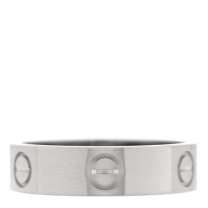 Cartier 18K White Gold 5.5mm LOVE Ring 58 8.5 3 of 4