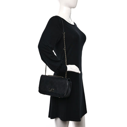 Chanel Calfskin Stitched Medium Covered CC Flap Bag Black 2 of 15