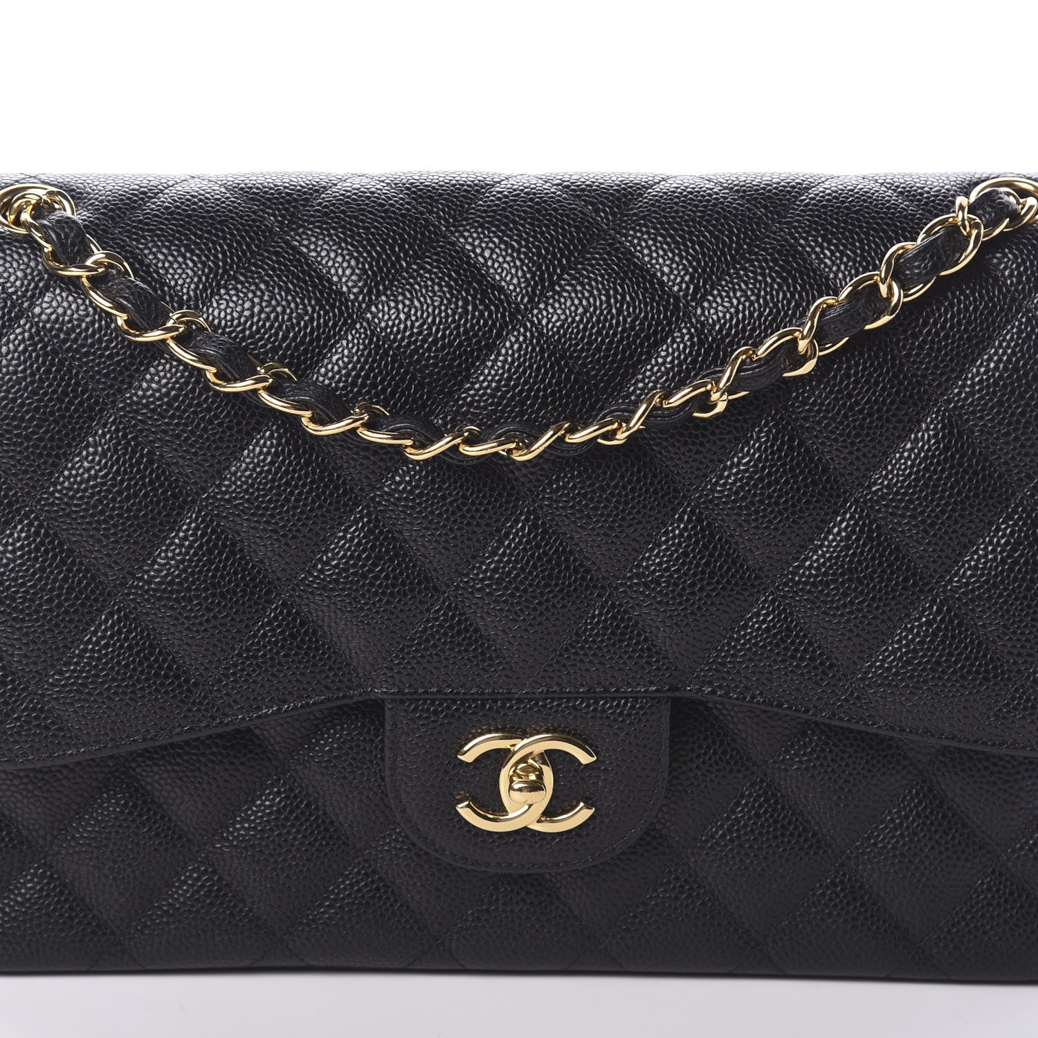 Chanel Caviar Quilted Jumbo Double Flap Black 8 of 10