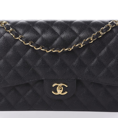 Chanel Caviar Quilted Jumbo Double Flap Black 8 of 10