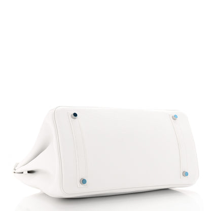 Hermes Taurillon Clemence Birkin 35 White 4 of 18