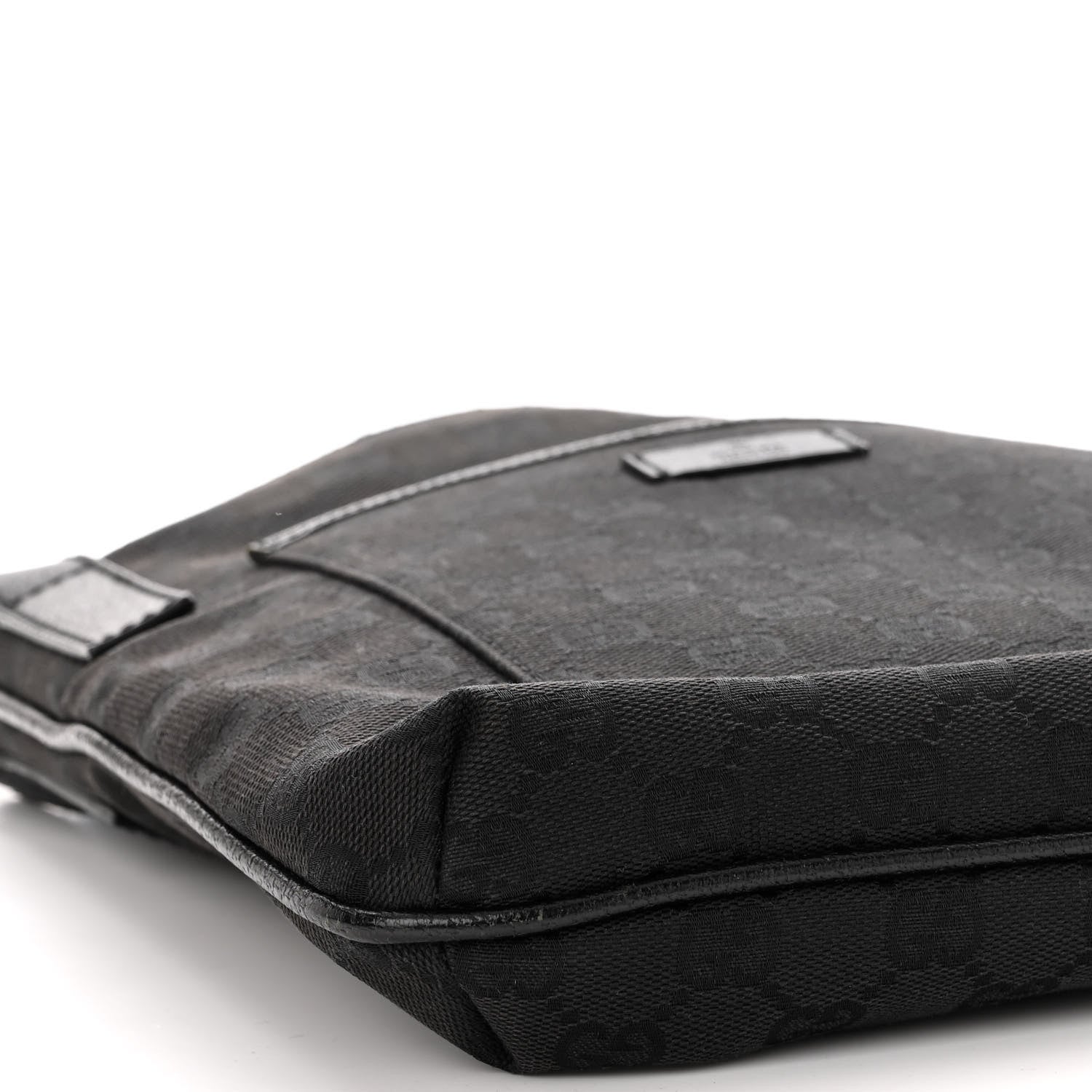Gucci Monogram Flat Messenger Bag Black 8 of 9