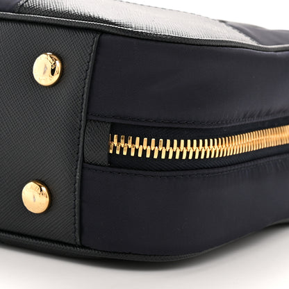 Prada Re-Nylon Saffiano Medium Re-Edition 1978 Two Handle Bag Bleu 10 of 11