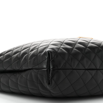 Saint Laurent Lambskin Quilted Maxi Icare Shopping Tote Black 10 of 11