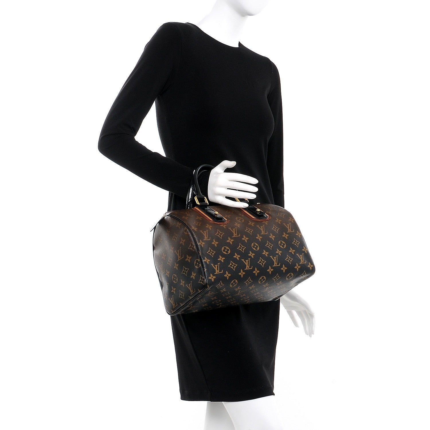 Louis Vuitton Monogram Mirage Speedy 30 Black 2 of 7