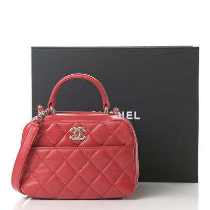 Chanel Lambskin Quilted Small Trendy CC Bowling Bag Red 13 of 13