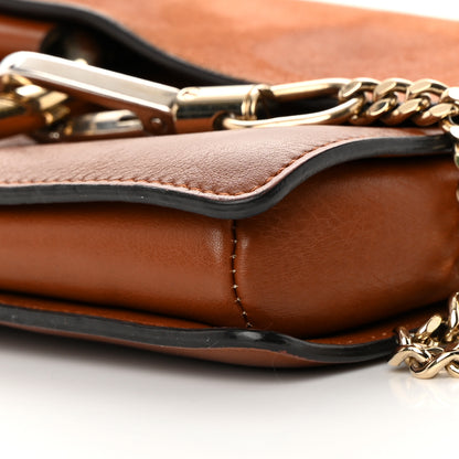 Chloe Suede Calfskin Small Faye Shoulder Bag Tobacco 10 of 18